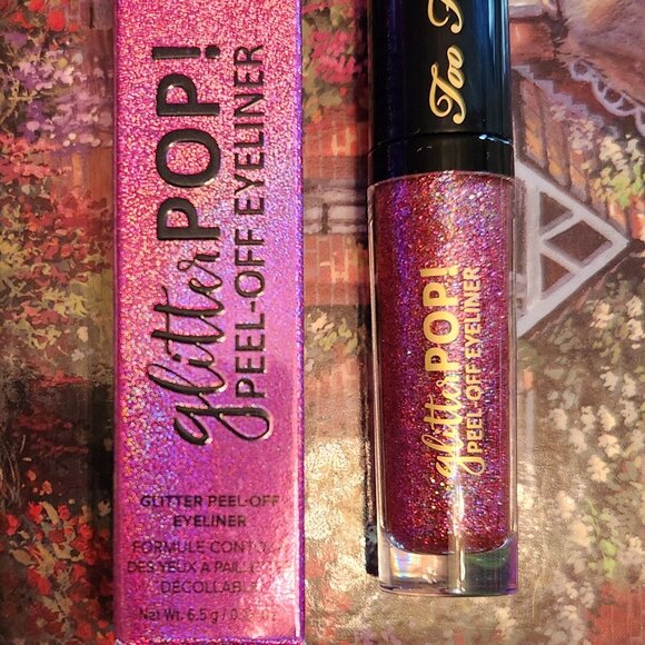 Too Faced Glitter POP! in Kitty Glitter - Peel-Off Eyeliner NIB HTF - Picture 2 of 2